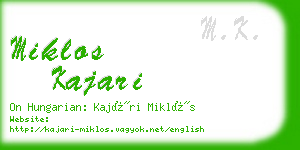miklos kajari business card